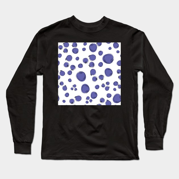 Who spilled the Blueberries? Long Sleeve T-Shirt by MegMarchiando